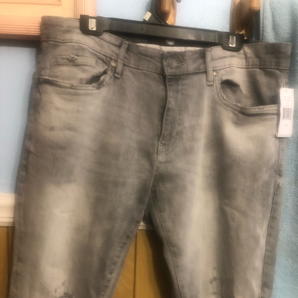 Casual Gray Washed Jeans